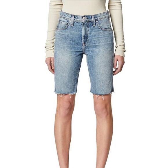 Hudson Freya Denim Biker Shorts Sz 24 - Picture 1 of 10